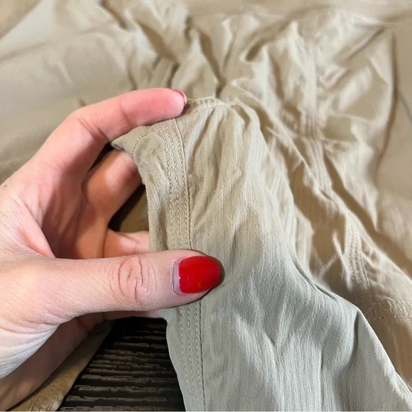 Lululemon Dance Studio Mid-Rise Lined Cropped Pants Khaki Tan 12 - Picture 7 of 11